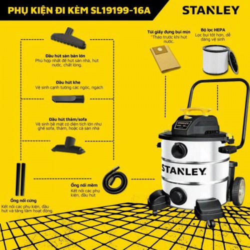 Máy hút bụi Công nghiệp 3 chức năng 60L Stanley SL19199-16A (4000W – 5,5HP)