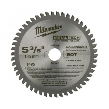 Lưỡi cắt kim loại Milwaukee 50T 135mm